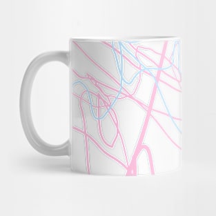 Trans flag abstract squiggles Mug